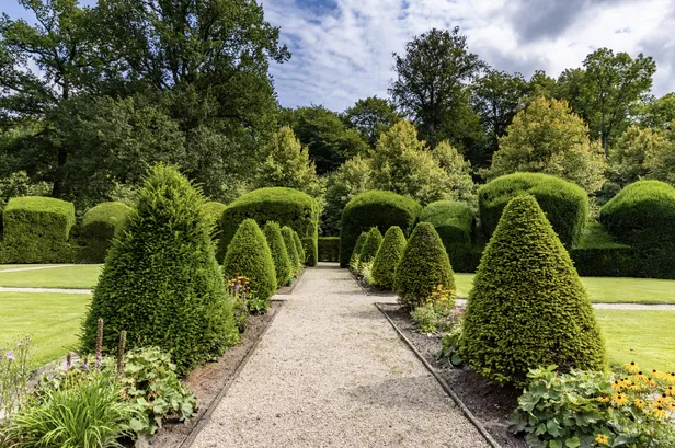 De tuinen bij Schloss Clemenswerth in Sögel, Duitsland