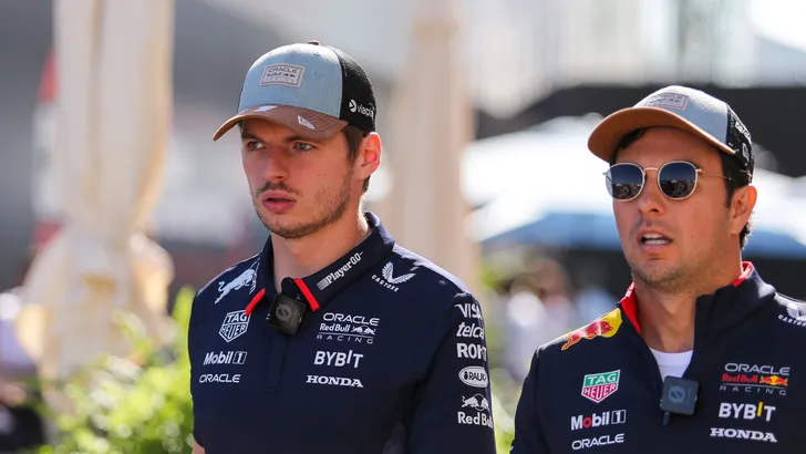 Max Verstappen en Sergio Perez