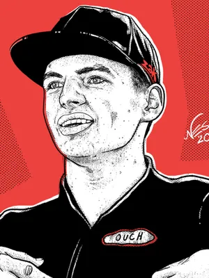 Illustratie Max Verstappen