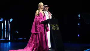 Sharon Stone and Ceo of the Red Sea International Film Festival