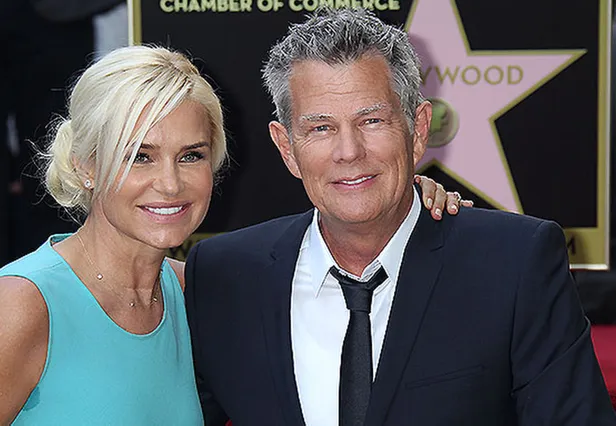 David Foster en Yolanda Hadid op de Hollywood Walk Of Fame