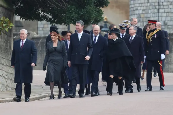 Herdenkingsdienst voor koning Constantijn in St George's Chapel, februari 2024.