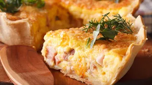 Quiche met serranoham