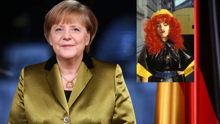 Angela Merkel zwaait af op Nina Hagen 