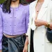 Twee vrouwen met stijlvolle outfits tijdens fashion week.