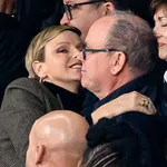 Princess Charlene and Prince Albert together at the Rugby World Cup Final