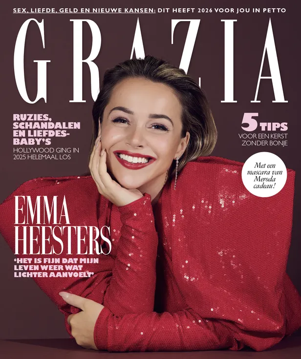 De cover van de nieuwe Grazia met Emma Heesters. 