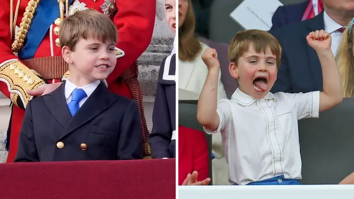 Prins Louis lijkt sprekend op prins George in nieuw verjaardagsportret. – Tweeluik foto's van prins Louis.