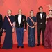 Foto, genomen tijdens het gala van de Nationale Dag van Monaco 2024, van de prinselijke familie met onder meer prinses Charlene, prins Albert en prinses Caroline van Hanover.