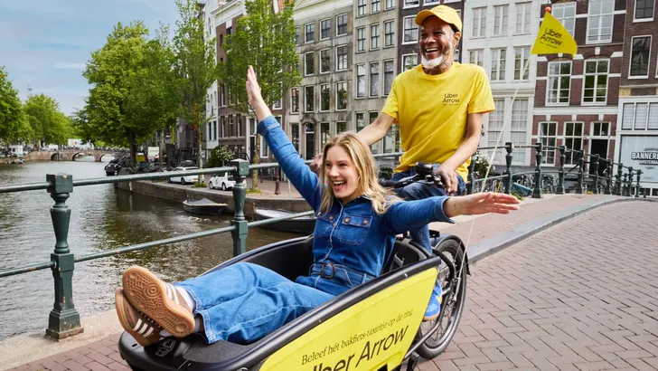 bakfiets taxirit op de ring uber arrow