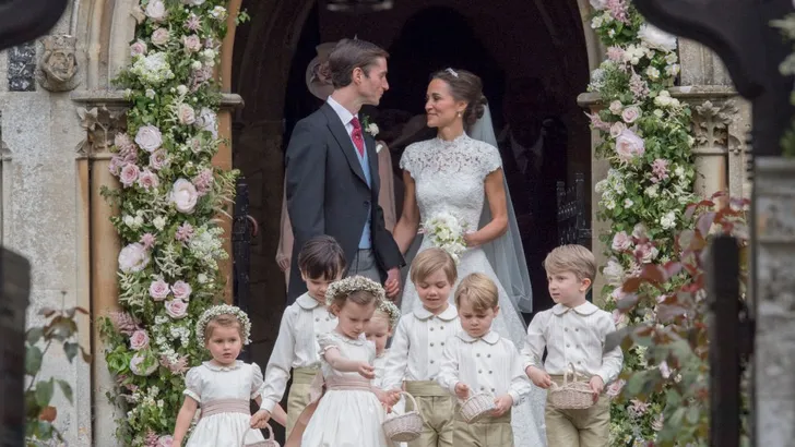 'George en Charlotte als bruidskindjes'