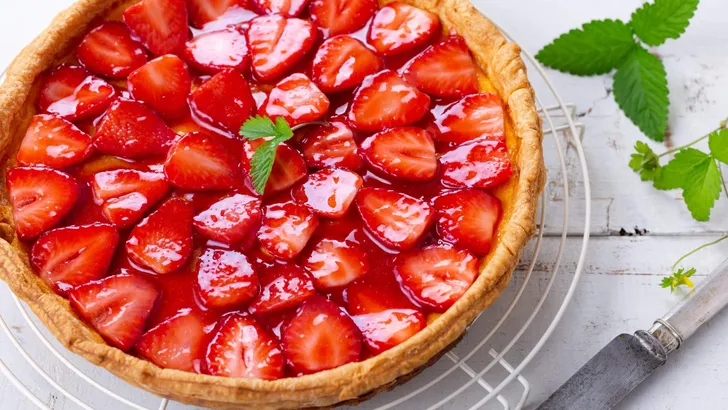 Fresh homemade strawberry tart