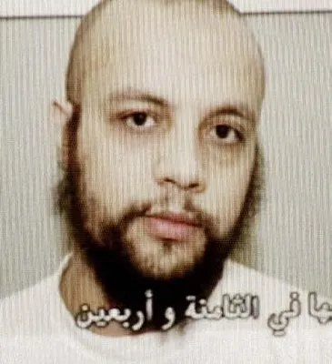 Tv-beeld van Mohammed Bouyeri.