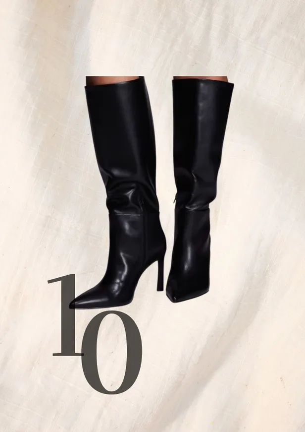 ASOS DESIGN Curve - Charmed - Knielaarzen met hak in zwart