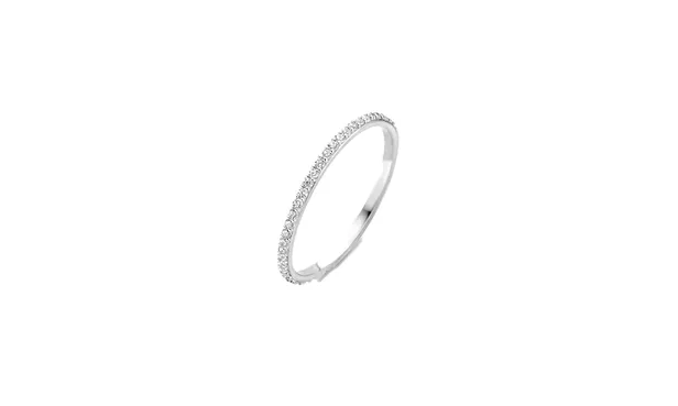 Ring Pavé-zetting 14k wit goud van Blush - €349
