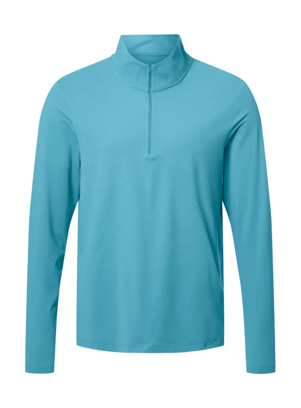 Conquer 1/4 Zip Reform Long Sleeve in Blue Breeze van ALO | €98