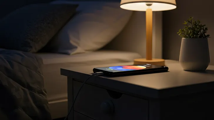 Telefoon opladen op je nachtkastje