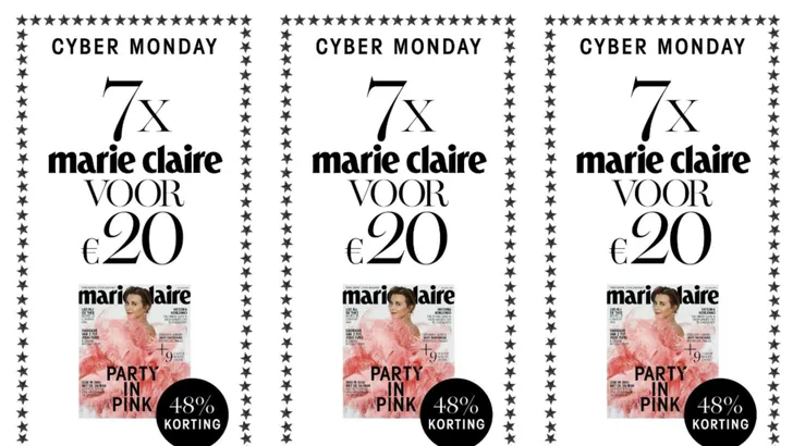 Cyber Monday superaanbieding! 7x Marie Claire voor maar €20 