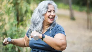 Mature Mexican Woman Working Out