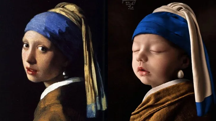 Zó schattig: trotse vader tovert babydochter om tot iconisch schilderij