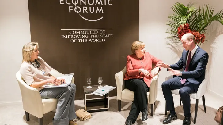 maxima angela merkel prins william wef davos 2019