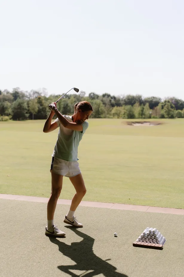 Dit is nog eens een goede golfswing!