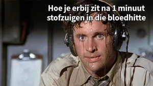 zwetende man