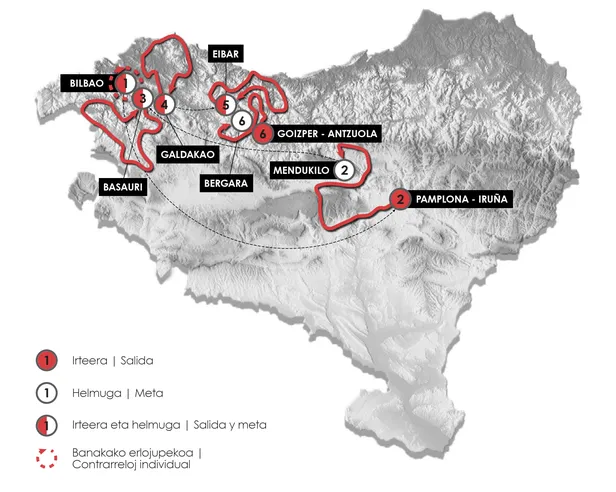 map Ronde van het Baskenland 2026