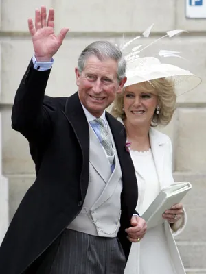 Charles en Camilla tijdens hun huwelijk in 2005