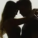 Silhouet van man en vrouw