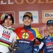 skjelmose op podium met pogacar en evenepoel