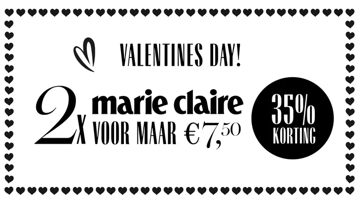 Valentijnsactie: 2x Marie Claire voor €7,50