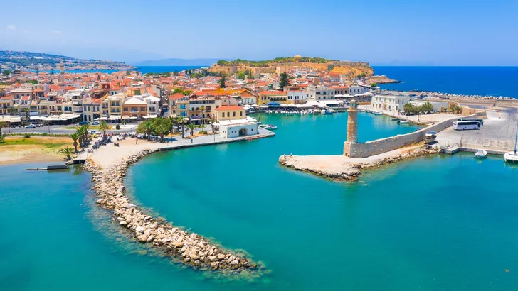 Foto van een haven op Kreta, Griekenland