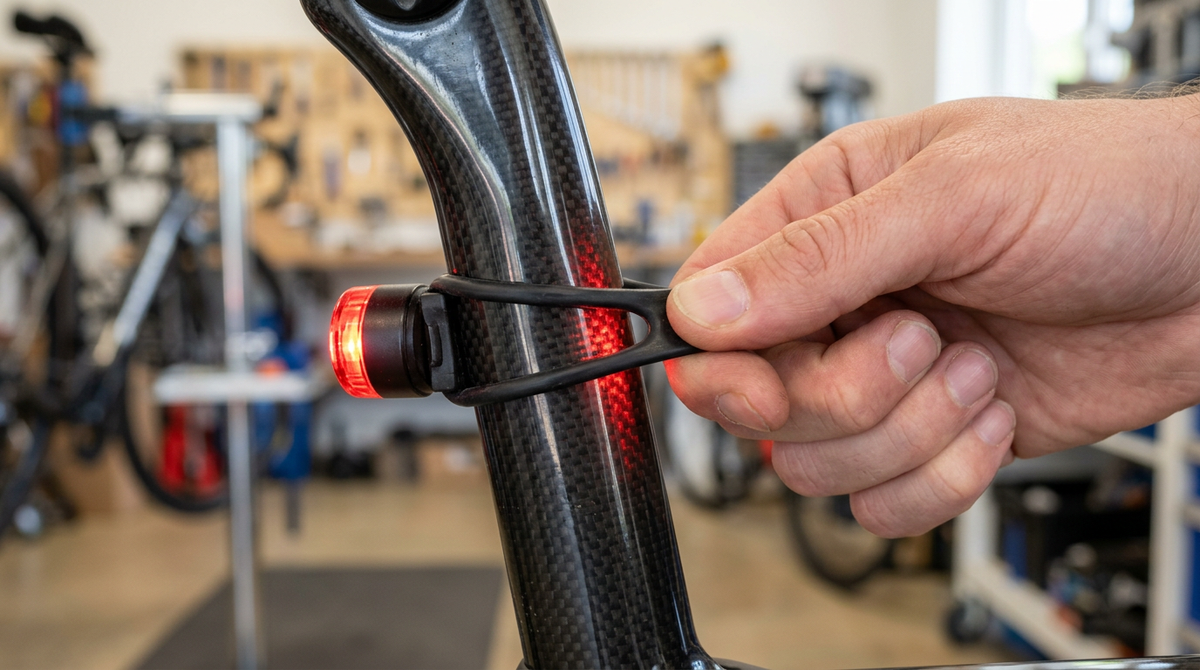Sloop het carbon van je racefiets niet door je verlichting blindelings strak om je frame te klemmen