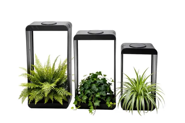 Wandplantenbakken set met solarverlichting