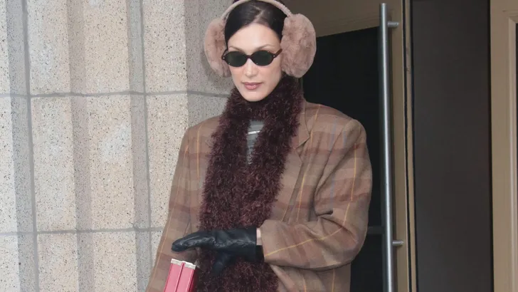 Bella Hadid Exits an Office Building in Soho