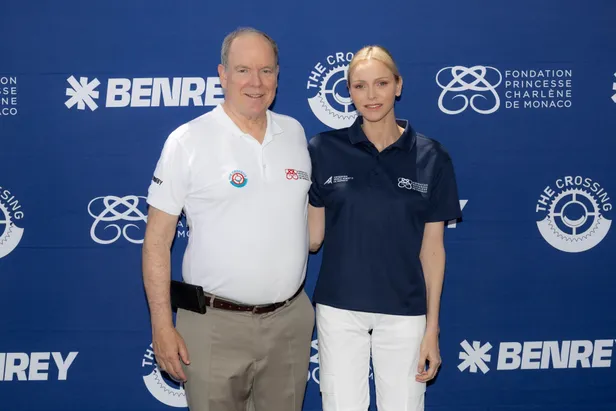 Prins Albert en prinses Charlene bij The Crossing 2026: het prinselijk paar.