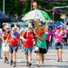 Wandelaars juichen op de Via Gladiola tijdens de Nijmeegse Vierdaagse