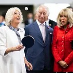 Queen Camilla plays table tennis 