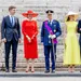 Foto van de Belgische koninklijke familie bij de viering van koning Filip's tienjarig jubileum als koning, 2023.
