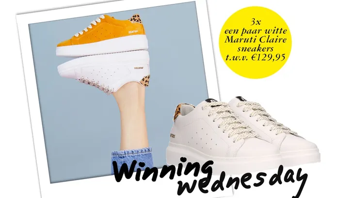 Winning Wednesday: 3x een paar witte Maruti Claire sneakers t.w.v. €129,95