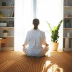 vrouw meditatie