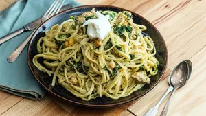 Pasta met boerenkool