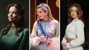 Drieluik foto's. Links prinses Ariane, midden koningin Máxima en rechts prinses Alexia