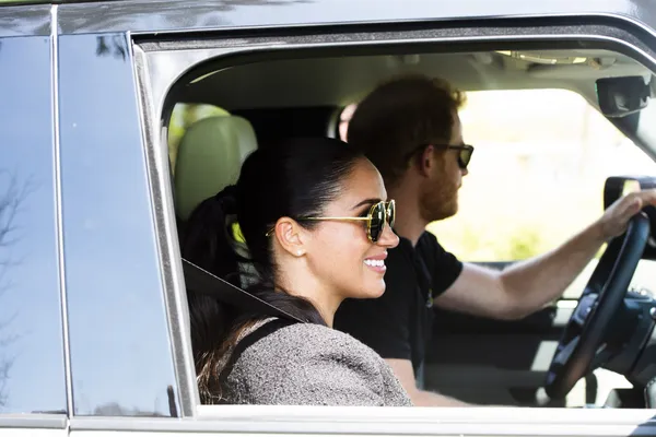 Harry & Meghan in Land Rover