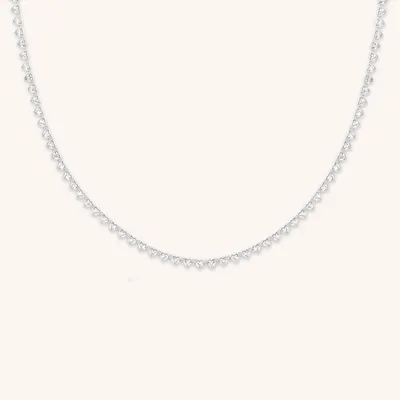 Gleam tennis chain ketting - zilver
