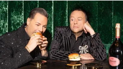 Fred van Leer en Richard Groenendijk tijdens shoot voor Nouveau.