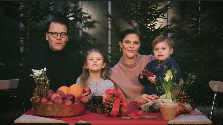 Zweedse royals delen zoet kerstfilmpje