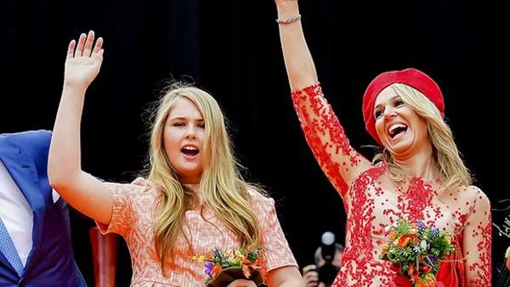 Máxima met meiden bij Beyoncé