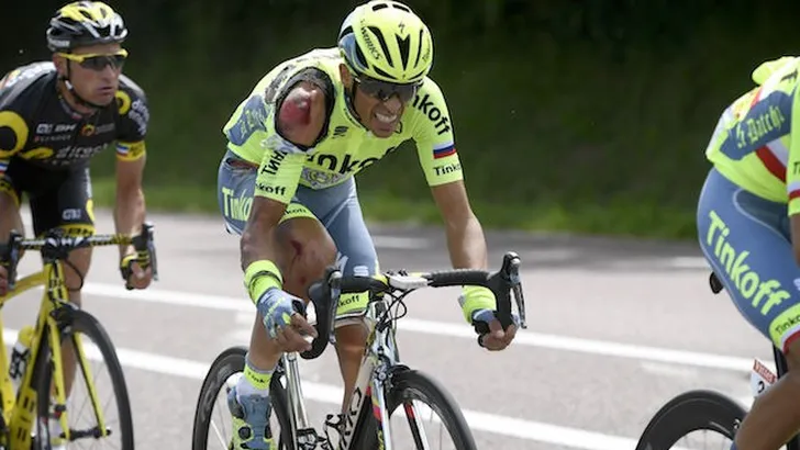 Contador met schrik vrij na valpartij